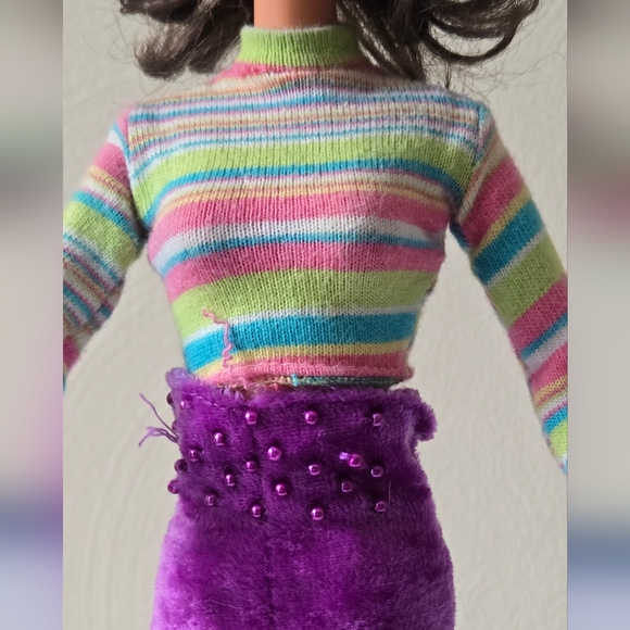 1999 VTG Mattel Barbie Doll with Rainbow Striped Top and Purple  Pants - Picture 10 of 17